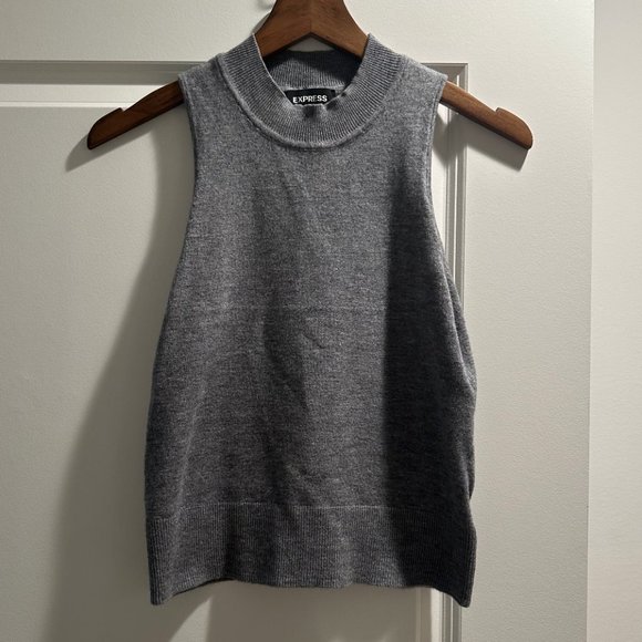 Express Ultra Soft Mock Neck Sleeveless Sweater Tank - Picture 4 of 5